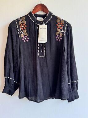 ANTIK BATIK PARIS Bohemian Floral Embroidered Blouse